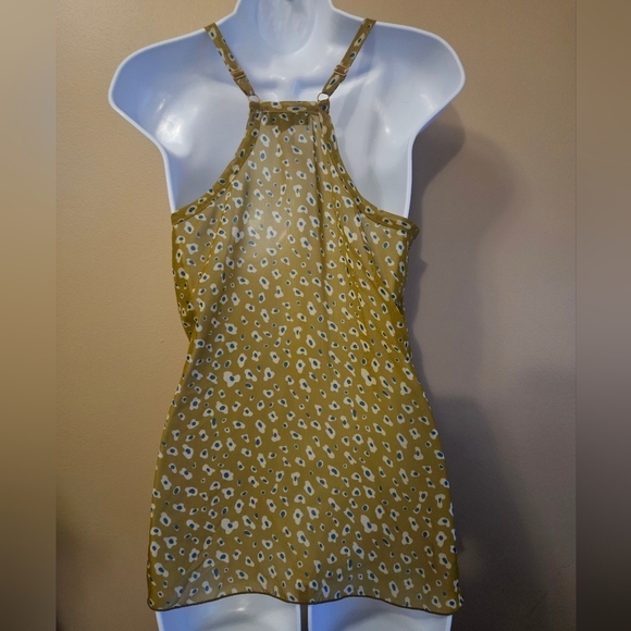 Mine Women's Size S Sheer Tank Top Blouse Adjustable Straps Chiffon Top - Picture 2 of 7